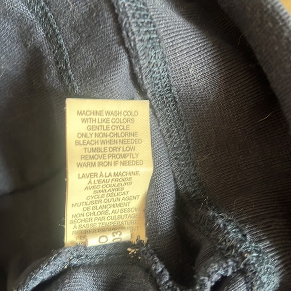 COPY - Joseph Abboud navy terrycloth shawl lapel pullover hoodie - Picture 8 of 8